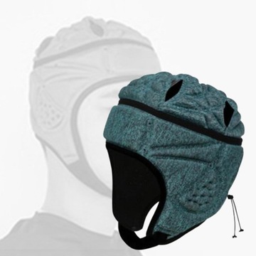 Kask ochronny do rugby Nakrycie głowy Headguard Bramkarz Deskorolka Ciemnozielony