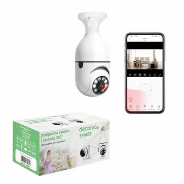 Kamerka 1080P WiFi do Żarówki na E27 Domowy Monitoring Niania na Telefon