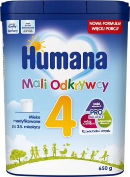Humana 4 650г + Фруктовый мусс 90мл