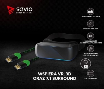 Кабель HDMI v2.0 для XBOX, 3 метра, FHD, 240 Гц, 4K, 60 Гц