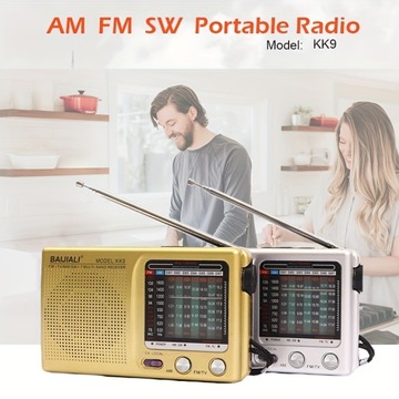 Портативная радиостанция AM FM SW1-7, транзисторный радиоприемник с динамиком, наушники