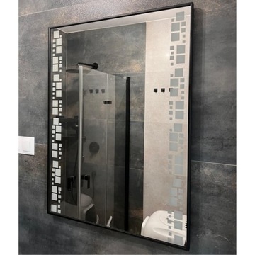 СВЕТОДИОДНОЕ ЗЕРКАЛО В ЧЁРНОЙ АЛЮМИНИЕВОЙ РАМКЕ, MATT LOFT, ЧЕРНАЯ РАМКА LOFT 40x60