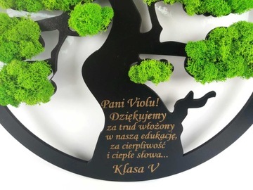 КАРТИНА ДЕРЕВО СЧАСТЬЯ, мох БОНСАЙ в подарок на день матери