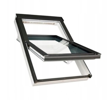 FAKRO PTP-V U4 RAL 7016 78x118 мансардное окно ПВХ с тройным остеклением