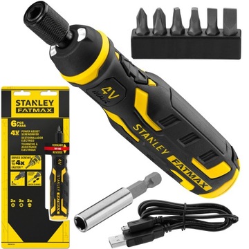АККУМУЛЯТОРНАЯ ОТВЕРТКА STANLEY 4 В С ЗАРЯДНЫМ УСТРОЙСТВОМ И НАСАДКАМИ FATMAX FMHT66719 1/4