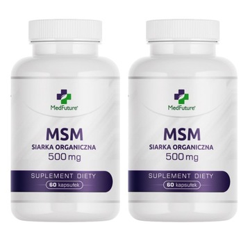 MSM siarka organiczna 500 mg Wsparcie dla stawów, kości i mięśni