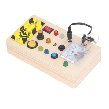 Детская деревянная светодиодная игрушка, образовательная имитация HR Key Lock