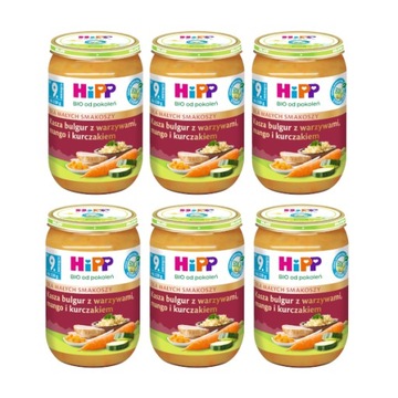 HiPP BIO Kasza bulgur warzywa mango kurczak 6x220g