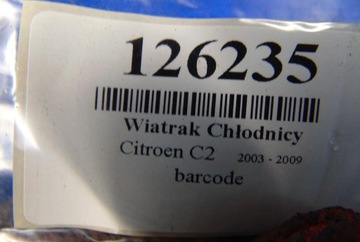 CITROEN C2 VĚTRÁK CHLADIČŮ