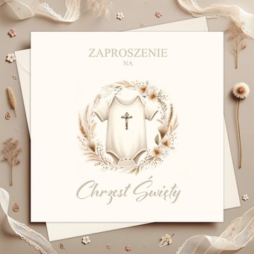 ZAPROSZENIA NA CHRZEST ŚW. CHŁOPCA BODY 10SZT