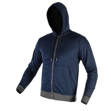 NEO TOOLS Bluza rozpinana z kapturem COMFORT, granatowa, rozmiar S 81-513-S