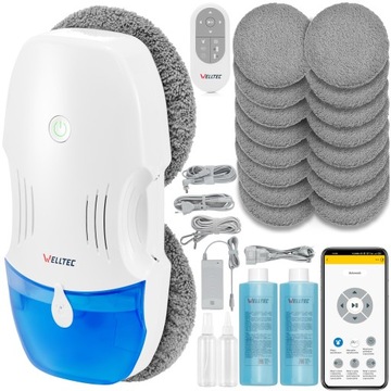 WELLTEC RX10 PRO - MYJKA DO OKIEN | 4000Pa | WiFi | PILOT + AKCESORIA