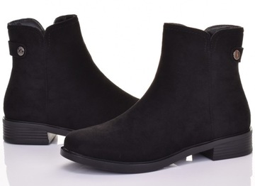 МОДНЫЕ ЖЕНСКИЕ БОТИНКИ НА ПЛОСКОМ КАБЛУКЕ НА МОЛНИИ, УТЕПЛЕННЫЕ, ЧЕРНЫЕ