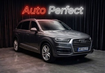 Audi Q7 II SUV 3.0 TDI 218KM 2017 Audi Q7 3.0 TDI Sline Quattro NAvi PDC Skory czarna podsufitka Climatronic
