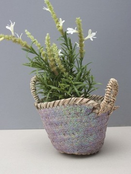 Корзинка-горшок с мини-пайетками - разноцветная