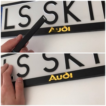 Рамка номерного знака AUDI / 2 шт.