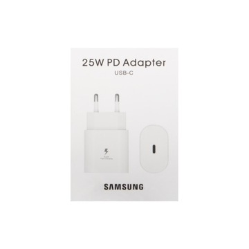 SAMSUNG KOSTKA ŁADOWARKA SIECIOWA ADAPTER USB-C 25W BIAŁA