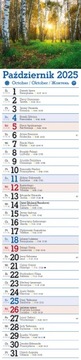 Календарь 2025 блокнот-полоска с магнитом ПОЛЬСКИЕ ПЕЙЗАЖИ