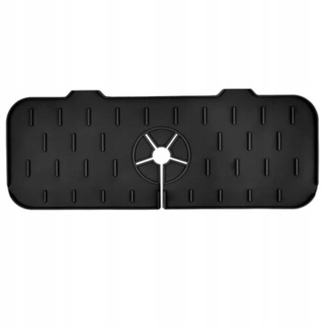 СИЛИКОНОВЫЙ КОВрик ДЛЯ РАКОВИНЫ, СЛИВНИК ПОД ЛЕНТУ, ЧЕРНЫЙ ЗАЩИТНЫЙ КОВРИК ДЛЯ КУХНИ