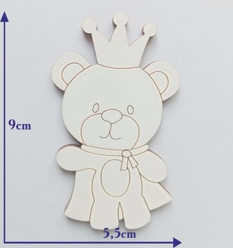 Мишка Тедди из фанеры высотой 9 см (несколько вариантов деревянного декора в стиле декупаж).