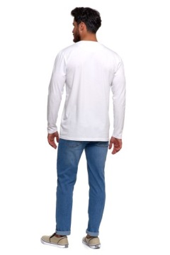 БЕЛАЯ МУЖСКАЯ ФУТБОЛКА С ДЛИННЫМ РУКАВОМ MORAJ - M