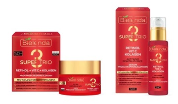 BIELENDA SUPER TRIO ZESTAW KREM 50+ SERUM NOC 30ml