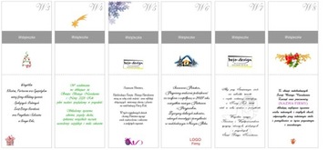 FIRMOWE BIZNESOWE KARTKI ŚWIĄTECZNE Boże Narodzenie z logo koperta