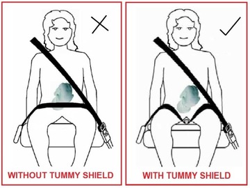 Профессиональный адаптер ремня безопасности Tummy Shield