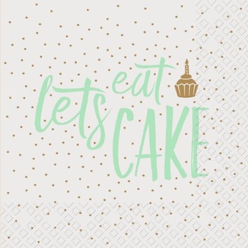 Serwetki 33 x 33 cm 20 szt., Lets Eat Cake
