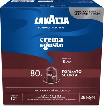 Kapsułki do NESPRESSO LAVAZZA Crema e Gusto RICCO 80 szt.