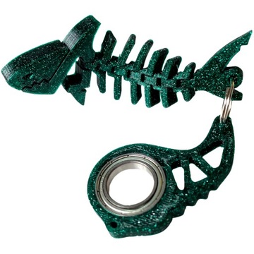Keyspinner Keyrambit + Rekinek TikTok - Na Prezent! GALAXY GREEN -Druk 3D