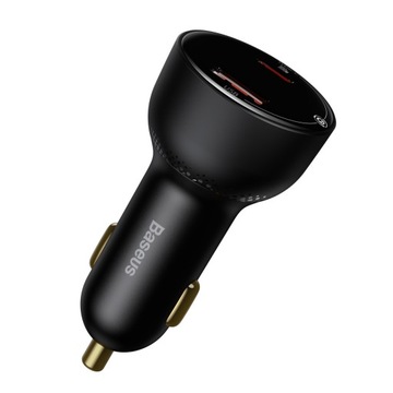 АВТОМОБИЛЬНОЕ ЗАРЯДНОЕ УСТРОЙСТВО BASEUS 1X USB-A 1X USB-C СВЕТОДИОДНЫЙ ДИСПЛЕЙ PD QC 100 Вт