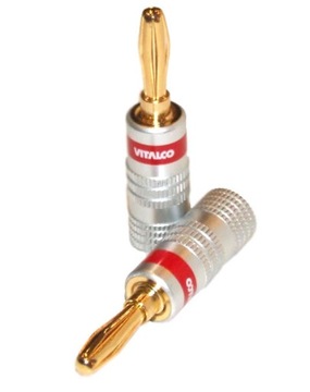 Wtyk Banan (4.0mm) Skręcany Na Przewód1 sztuka red