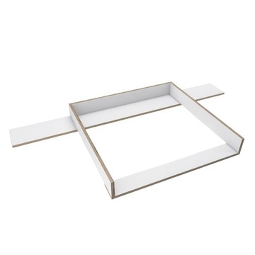 Biały Przewijak Prosty na Komodę Hemnes 8 Szuflad Nakładka Sklejka 78x80 cm