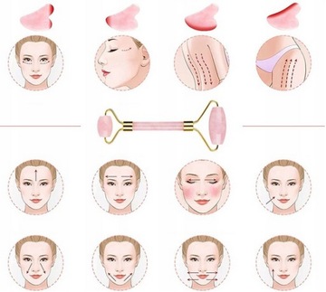 НАБОР КВАРЦЕВЫХ ВАЛИКОВ ДЛЯ ЛИЦА GUA SHA STONE