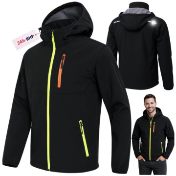 Kurtka ROBOCZA SOFTSHELL Bluza OCHRONNA WODOODPORNA ciepła BHP z kapturem