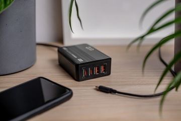 Зарядное устройство 2xUSB-C + 2xUSB Newell GaN Tech 100W QC