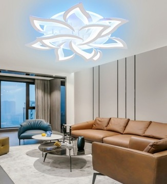 ЦВЕТОК ЛОТОСА ПОТОЛОЧНЫЙ СВЕТИЛЬНИК ЦВЕТОК ЛОТОСА 10 ЛЕПЕСТКОВ LED RGB ЦВЕТА + ПРИЛОЖЕНИЕ + ПУЛЬТ ДИСТАНЦИОННОГО УПРАВЛЕНИЯ