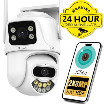 ZEWNĘTRZNA OBROTOWA KAMERA IP WIFI 6MPX 4K ULTRA HD 4x ZOOM DO MONITOROWANIA PL