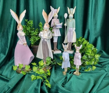 КРОЛИК ЗАЯЦ СТОЯЩИЙ ПАСТЕЛЬ 43 см СМЕШАЙТЕ ДВА УЗОРА на выбор