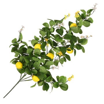 ИСКУССТВЕННЫЙ ЛИМОННЫЙ УКРАШЕНИЕ ЛИМОНА ЗЕЛЕНЫМИ ЛИСТЬЯМИ