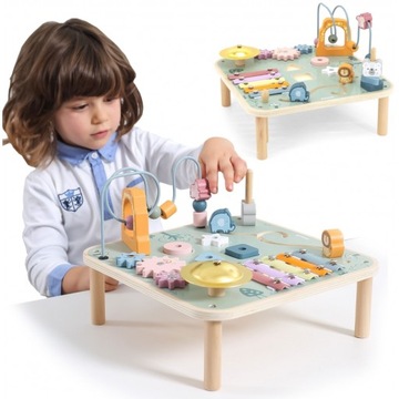 STOLIK EDUKACYJNY STÓŁ WIELOFUNKCYJNY CYMBAŁKI SENSORYCZNE MONTESSORI EDU