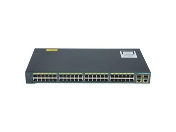 WS-C2960+48TC-S 48xFE 10/100 RJ45 2x1G Combo RJ45/SFP LAN Lite L2 1U Cisco