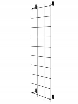 Krata Ścienna Stalowa Czarna 45x150 cm Ø6mm, 4 uchwyty