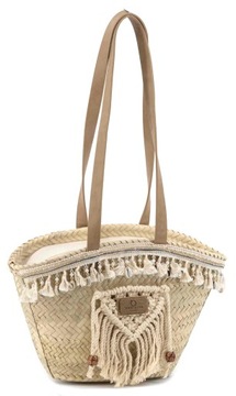 Kosz torebka pojemna na plażę, ozdobna Simó Sastre