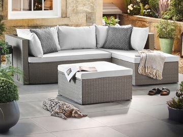 САДОВАЯ МЕБЕЛЬ УГЛОВОЙ ДИВАН ПУФ КОМПЛЕКТ САДОВОЙ МЕБЕЛИ ИЗ ТЕХНОРОТАГА