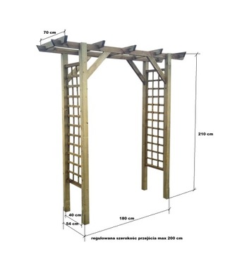 прямая деревянная пергола, столбы 7х7 см ПРОИЗВОДИТЕЛЬ