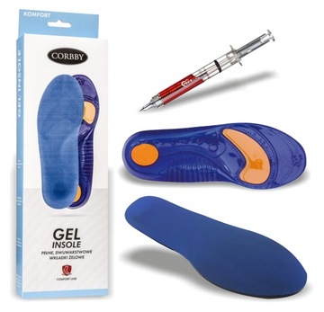 Стельки для обуви ортопедические гелевые, амортизирующие, 43/46