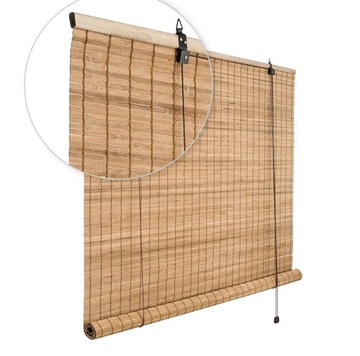 ROLETA BAMBUSOWA ŻALUZJE BAMBUSOWE PÓŁZACIEMNIAJĄCA 90x220 cm KOLORY