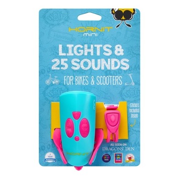 Mini Hornit New lampka dzwonek - Pink Turquoise
